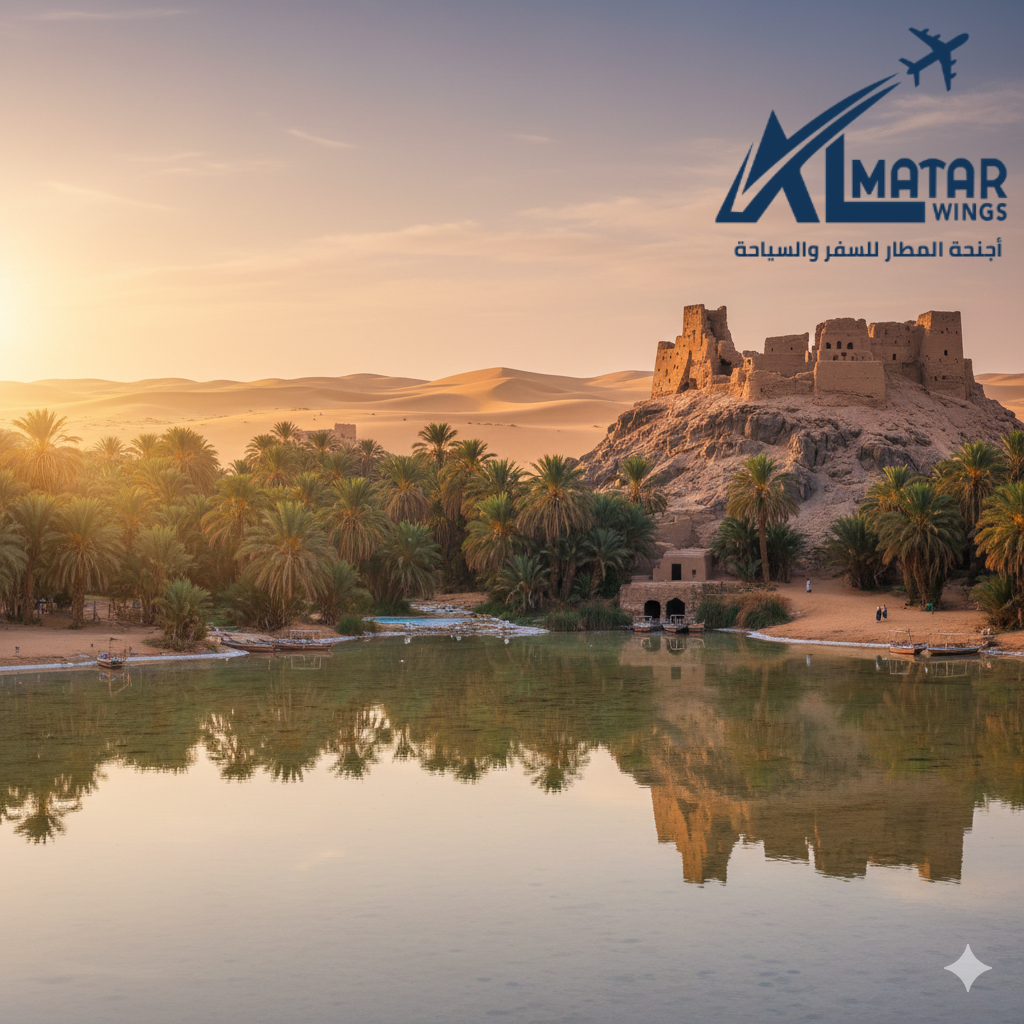 سياحة مصر - واحة سيوة وبحيرات الملح الفيروزية أجنحة المطار للسفر والسياحة.