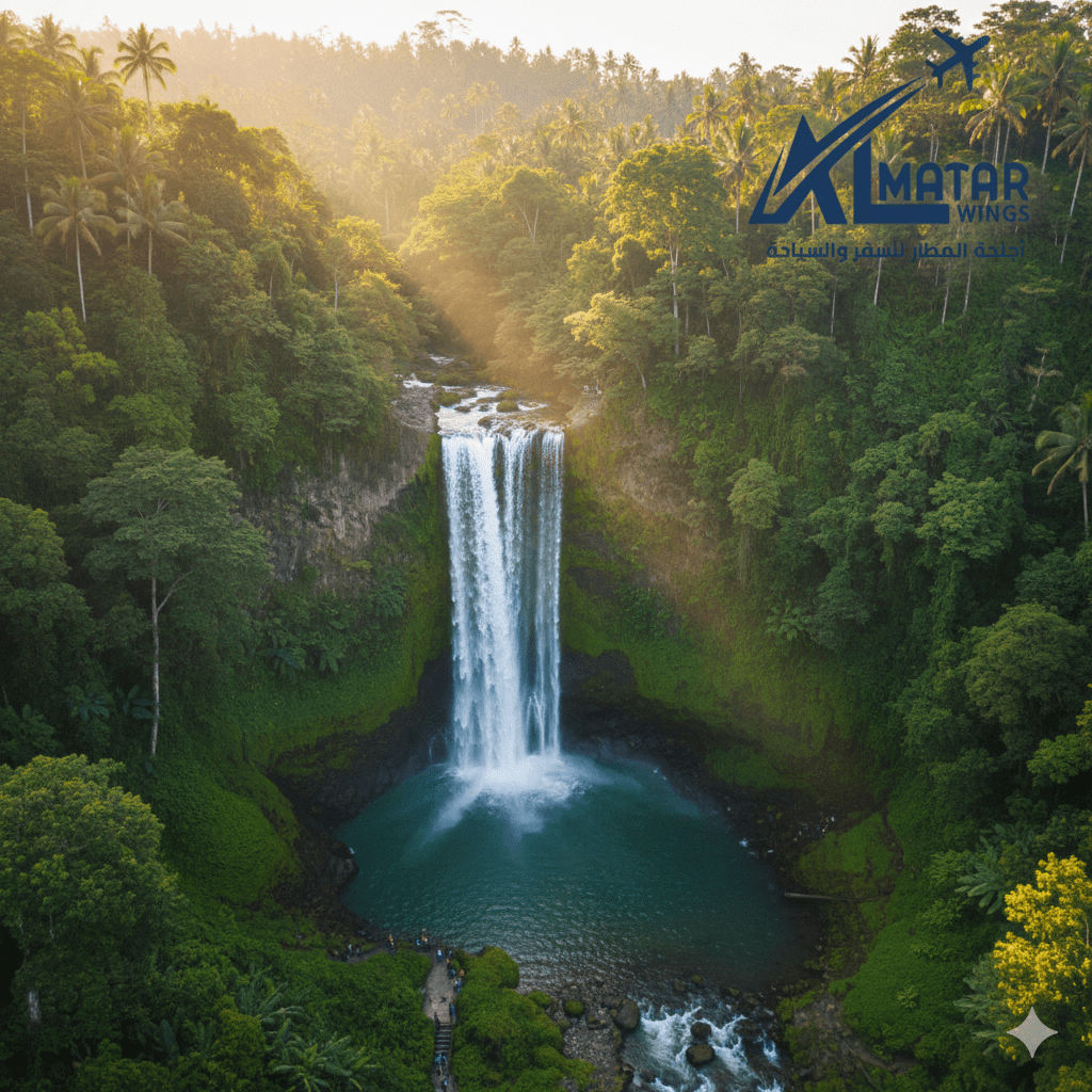 سياحة إندونيسيا - شلال تيجينونجان الساحر في أوبود بالي أجنحة المطار للسفر والسياحة.