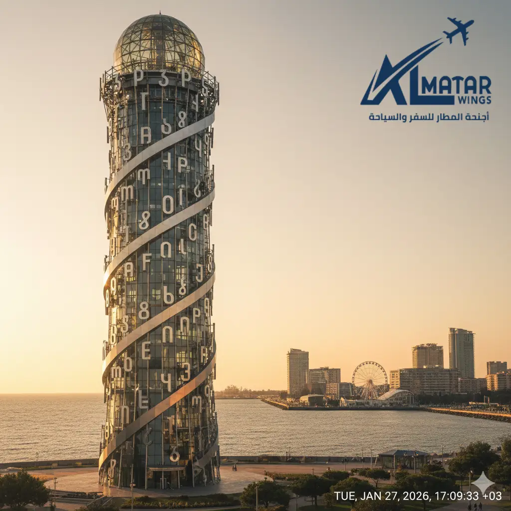 سياحة باتومي - برج الحروف الأبجدية في جورجيا أجنحة المطار للسفر والسياحة.