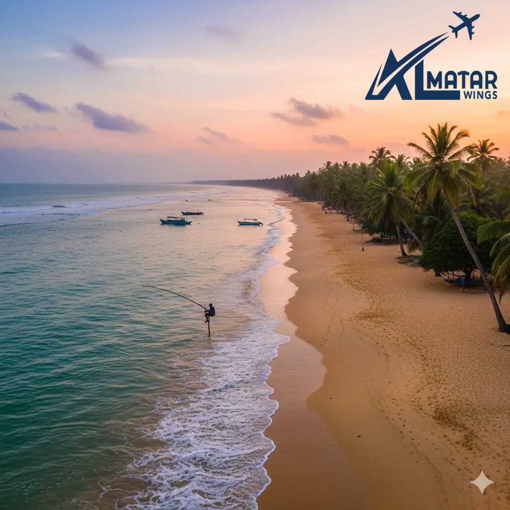 بكجات سريلانكا السياحية - شواطئ بنتوتة الساحرة والأنشطة المائية أجنحة المطار.