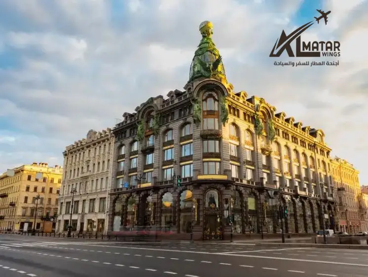 سياحة روسيا - شارع نيفسكي الشهير في سانت بطرسبرغ أجنحة المطار.