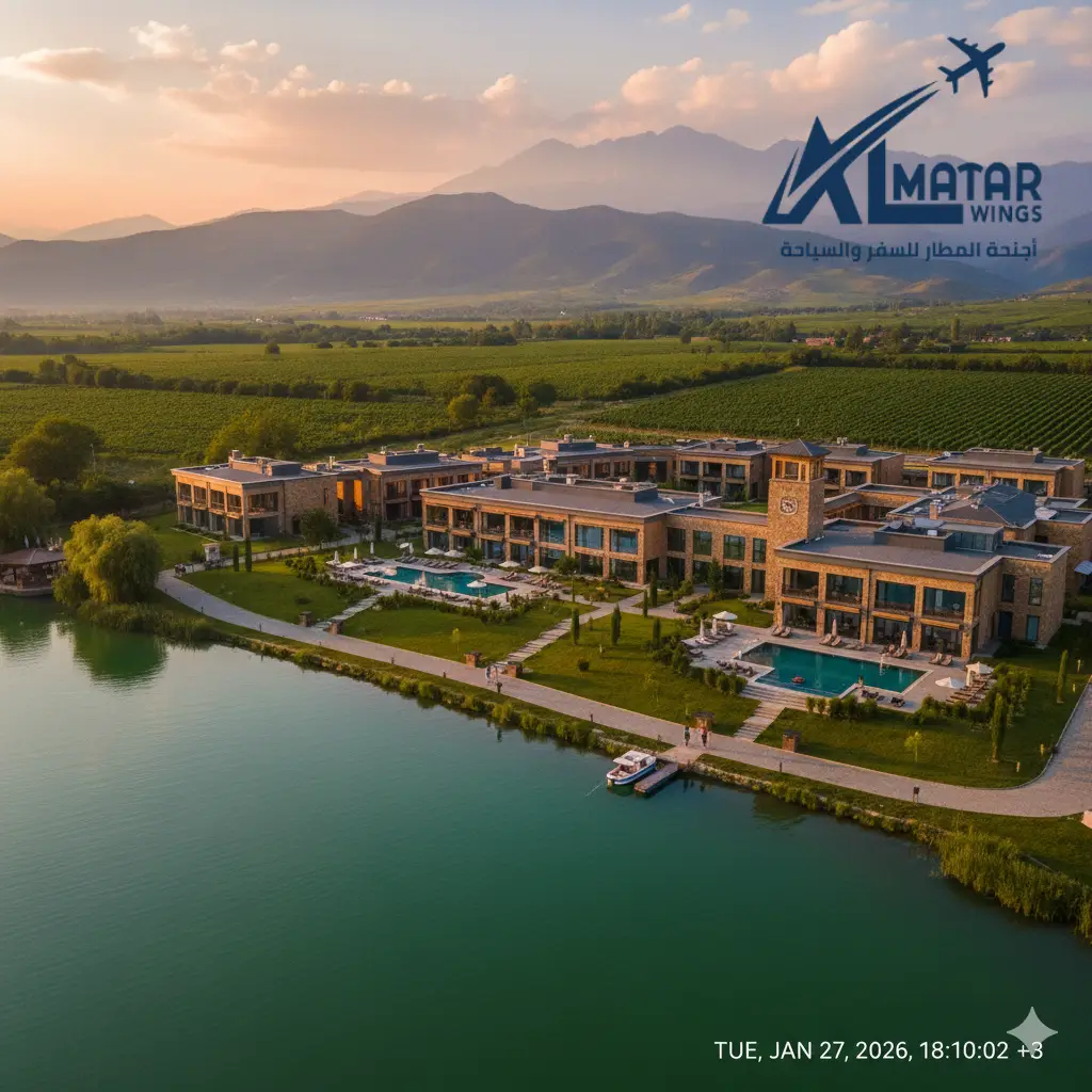 فنادق جورجيا - منتجع بحيرة لوبوتا في منطقة كاخيتي أجنحة المطار للسفر والسياحة.