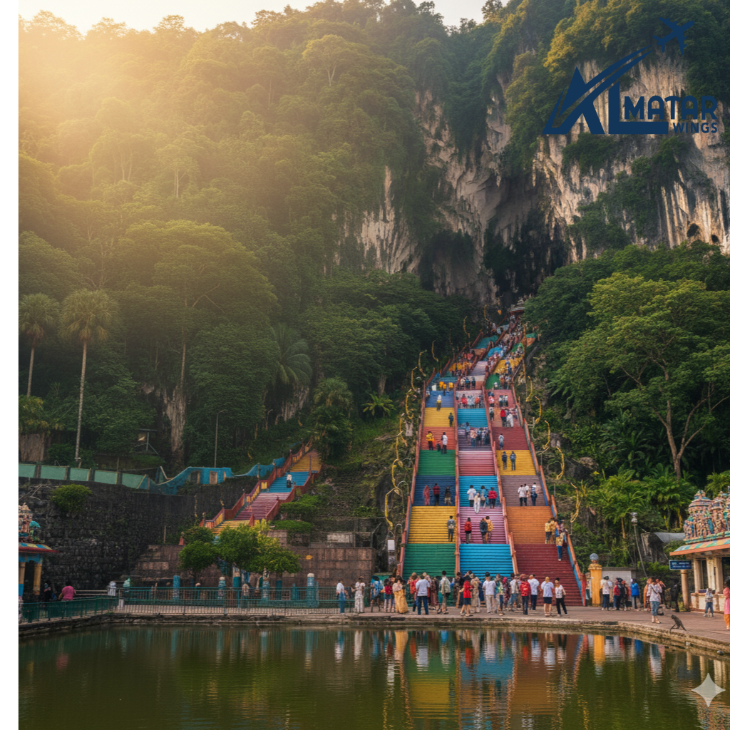 سياحة ماليزيا - كهوف باتو والتمثال الذهبي الضخم أجنحة المطار للسفر والسياحة.