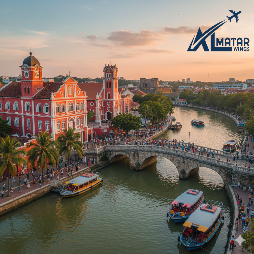 سياحة ماليزيا - مبنى كوتاريا في ملقا أجنحة المطار للسفر والسياحة.