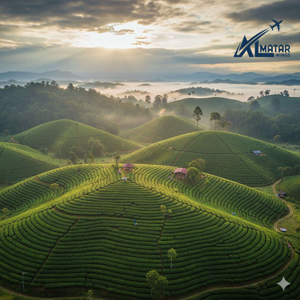سياحة ماليزيا - مزارع الشاي في مرتفعات الكاميرون أجنحة المطار للسفر والسياحة.